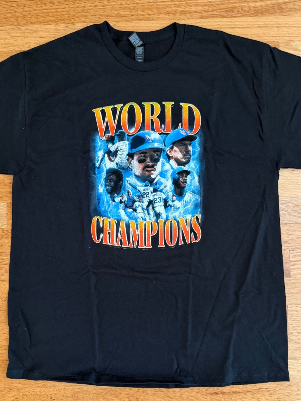 New York Mets 1986 World Champions Commemorative T-Shirt 2026 Giveaway Size XL